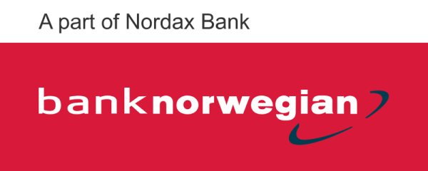 Bank Norwegian logo, part of Nordax Bank.