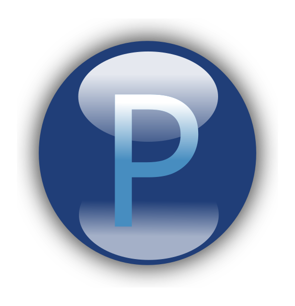 Parking Sign | All Good All Bad A blue circular parking sign shows a white letter 'P'.
