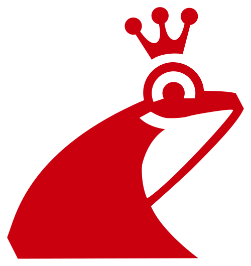 Werner & Mertz logo featuring a red crowned frog.